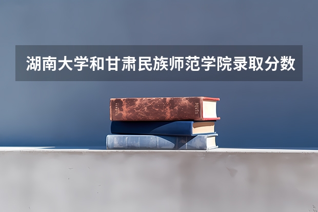 湖南大学和甘肃民族师范学院录取分数参考