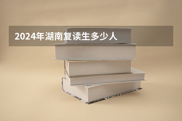 2024年湖南复读生多少人
