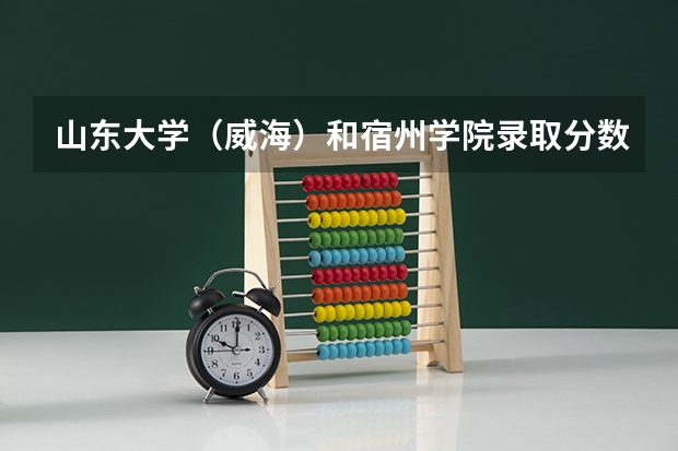 山东大学（威海）和宿州学院录取分数参考