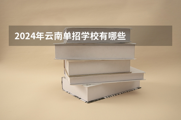 2024年云南单招学校有哪些