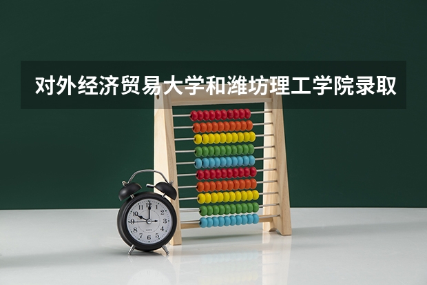 对外经济贸易大学和潍坊理工学院录取分数参考