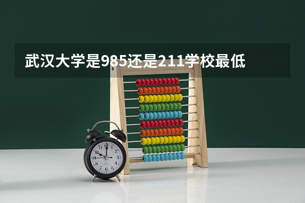 武汉大学是985还是211学校最低分数线是多少