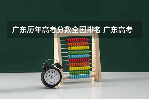 广东历年高考分数全国排名 广东高考分数排名