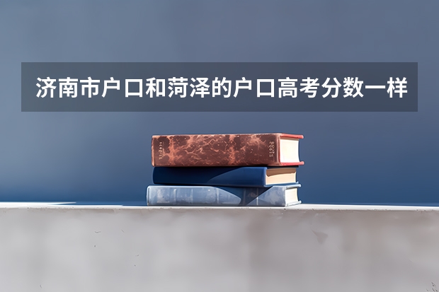 济南市户口和菏泽的户口高考分数一样吗