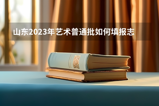 山东2023年艺术普通批如何填报志愿