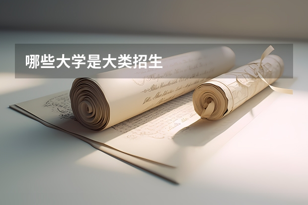 哪些大学是大类招生