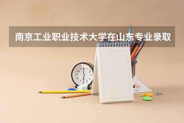 南京工业职业技术大学在山东专业录取分数情况