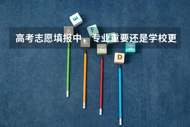 高考志愿填报中，专业重要还是学校更重要？你更加侧重于什么？