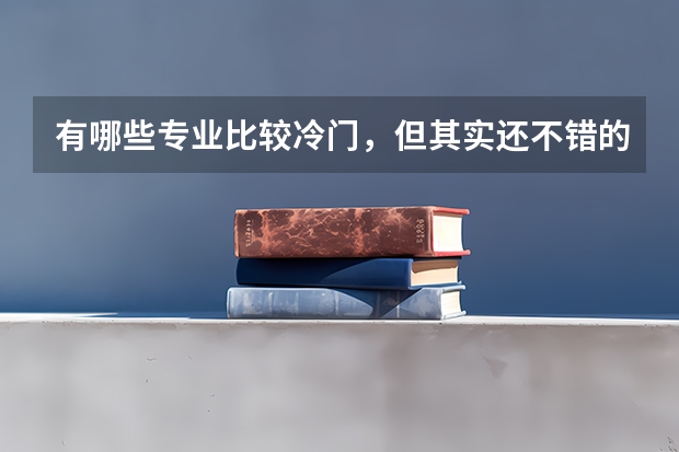 有哪些专业比较冷门，但其实还不错的专业？