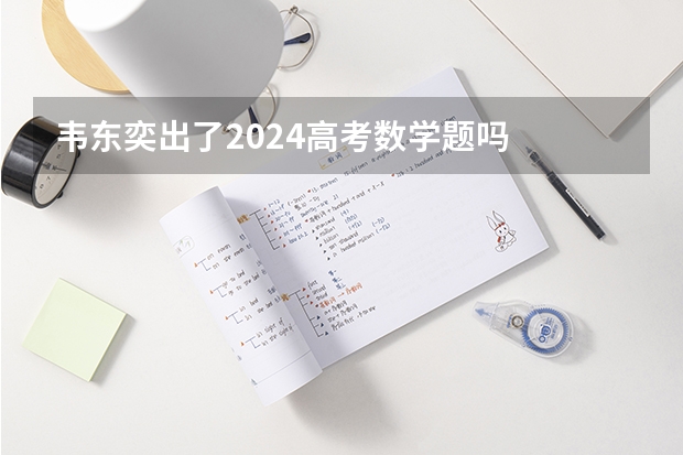韦东奕出了2024高考数学题吗