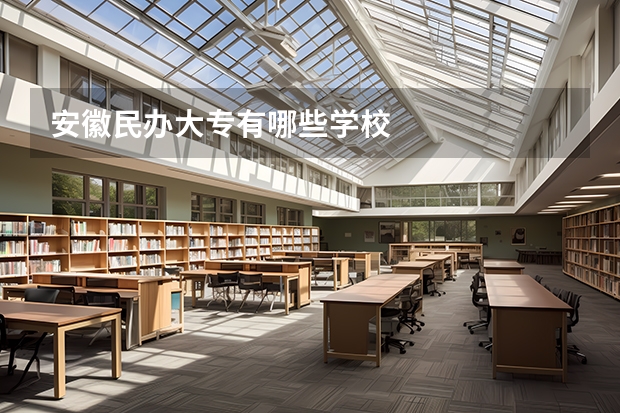 安徽民办大专有哪些学校