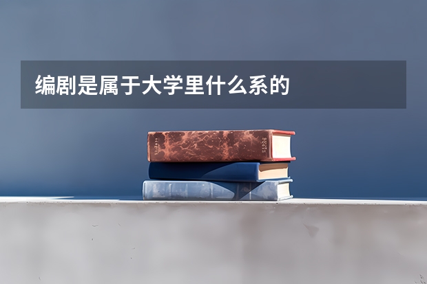 编剧是属于大学里什么系的