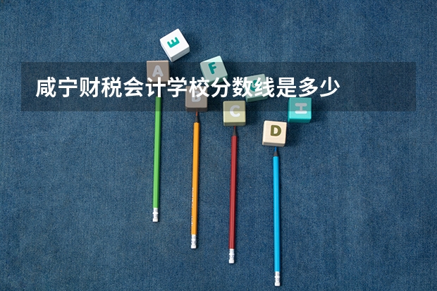 咸宁财税会计学校分数线是多少