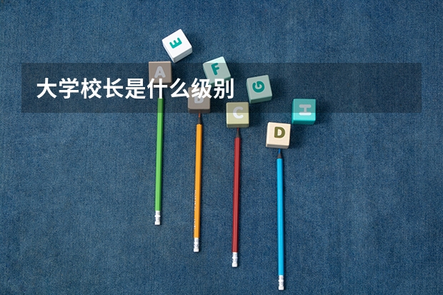 大学校长是什么级别