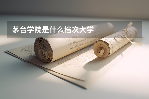 茅台学院是什么档次大学