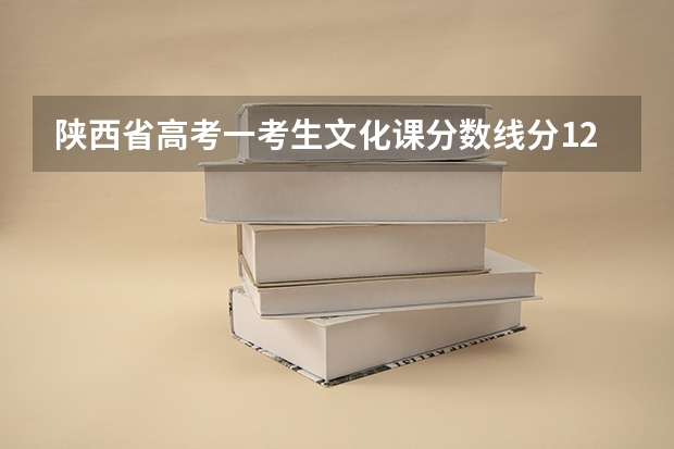 陕西省高考一考生文化课分数线分123本吗