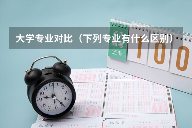 大学专业对比（下列专业有什么区别）请简单讲解