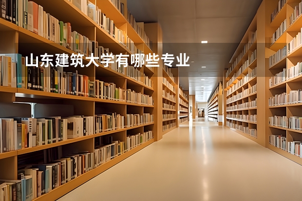 山东建筑大学有哪些专业