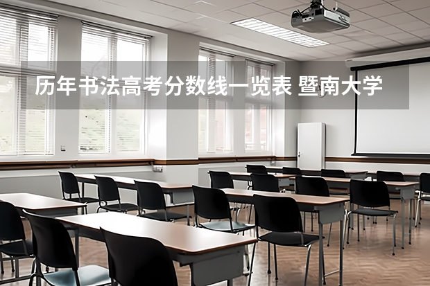 历年书法高考分数线一览表 暨南大学书法专业录取分数线