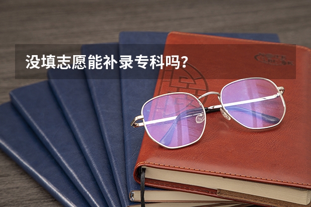 没填志愿能补录专科吗？