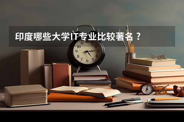 印度哪些大学IT专业比较著名 ?