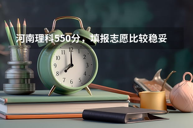 河南理科550分,填报志愿比较稳妥的学校有哪些?