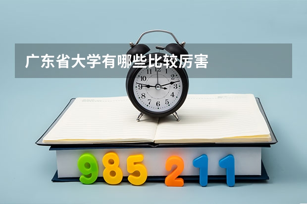 广东省大学有哪些比较厉害