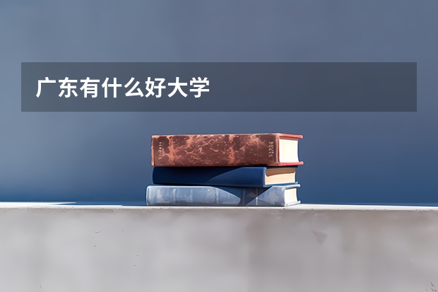 广东有什么好大学