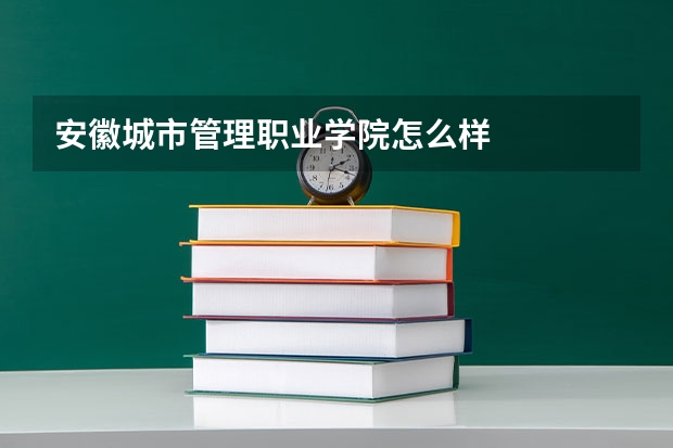 安徽城市管理职业学院怎么样
