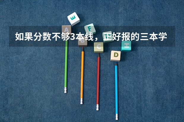 如果分数不够3本线，正好报的三本学校没有人报，我会被录取吗？