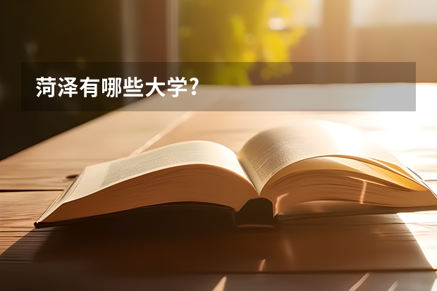 菏泽有哪些大学?