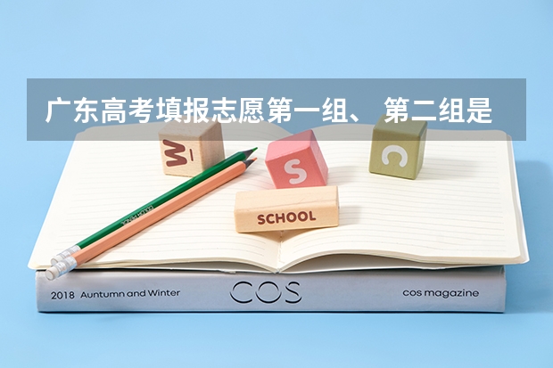广东高考填报志愿第一组、 第二组是什么意思 一个大学能同时天2-3个专业吗
