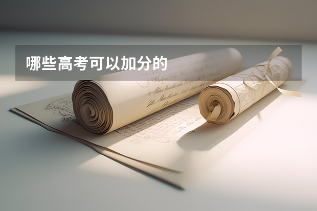 哪些高考可以加分的