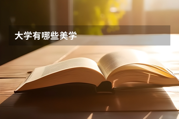 大学有哪些美学