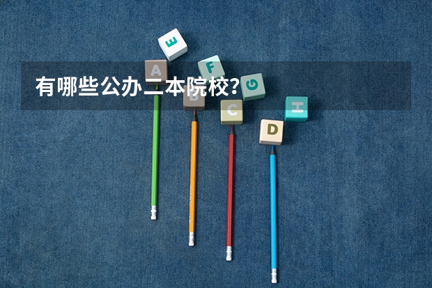 有哪些公办二本院校？
