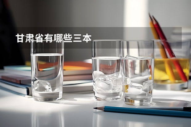 甘肃省有哪些三本