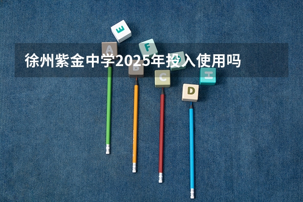 徐州紫金中学2025年投入使用吗