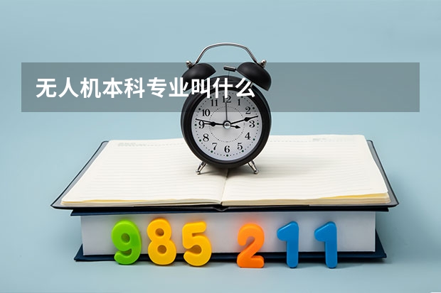 无人机本科专业叫什么