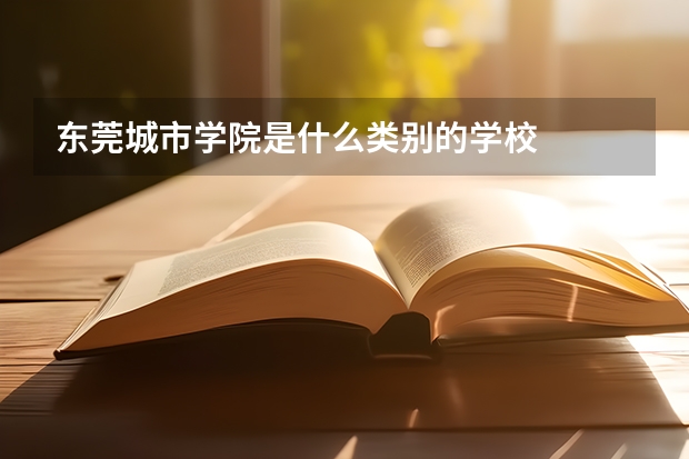 东莞城市学院是什么类别的学校