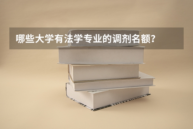 哪些大学有法学专业的调剂名额？