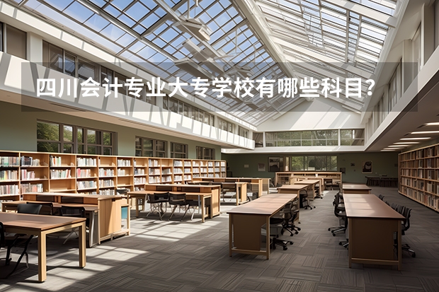 四川会计专业大专学校有哪些科目?