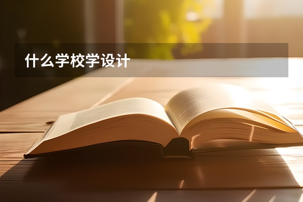 什么学校学设计