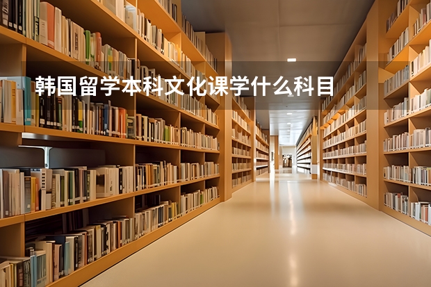 韩国留学本科文化课学什么科目