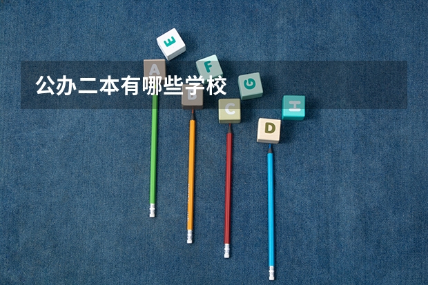 公办二本有哪些学校