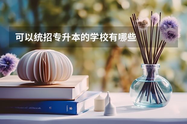 可以统招专升本的学校有哪些