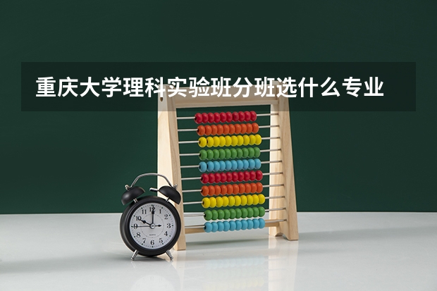 重庆大学理科实验班分班选什么专业