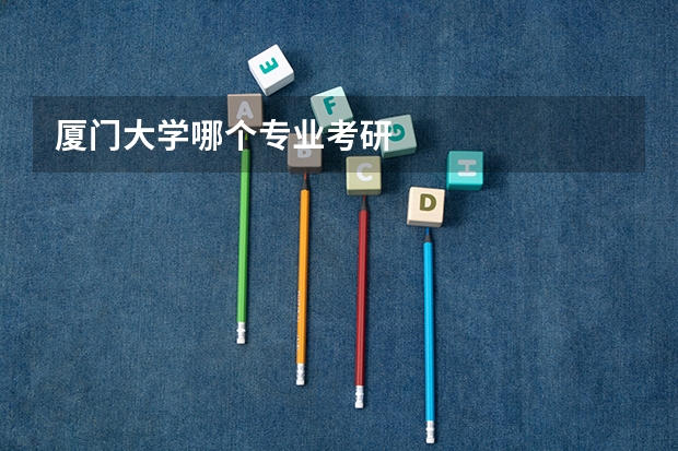 厦门大学哪个专业考研