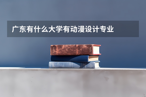 广东有什么大学有动漫设计专业