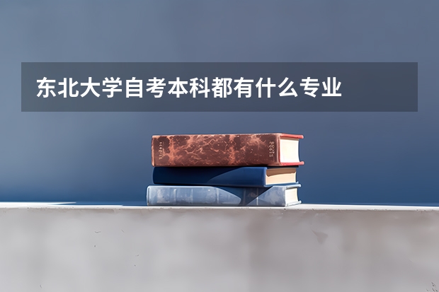 东北大学自考本科都有什么专业
