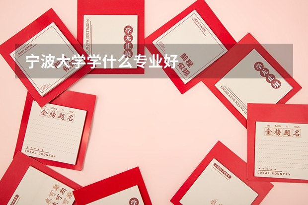 宁波大学学什么专业好